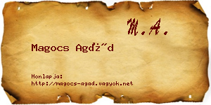 Magocs Agád névjegykártya